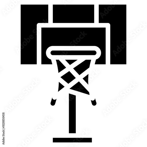 Basketball Hoop icon vector image. Can be used for Sport Equipment.