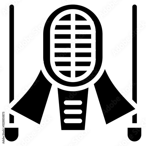 Kendo icon vector image. Can be used for Sport Equipment.