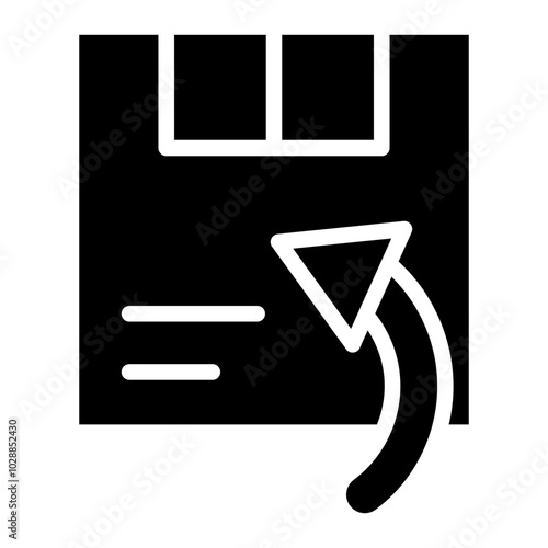Returned Package icon vector image. Can be used for Postal Service.