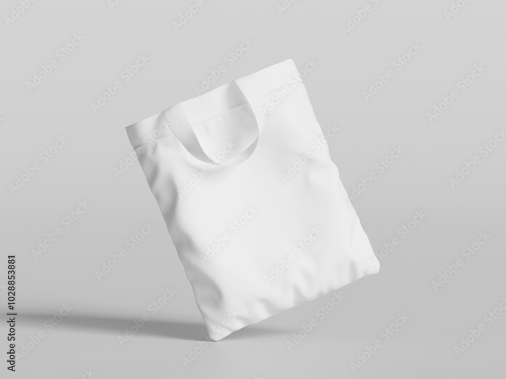 Tote bag canvas eco friendly shopping bag mockup, white color isolated on white background Tote bag canvas eco friendly shopping bag mockup, white color isolated on white background