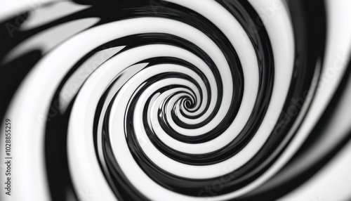 A captivating black and white abstract swirl texture creating a mesmerizing effect