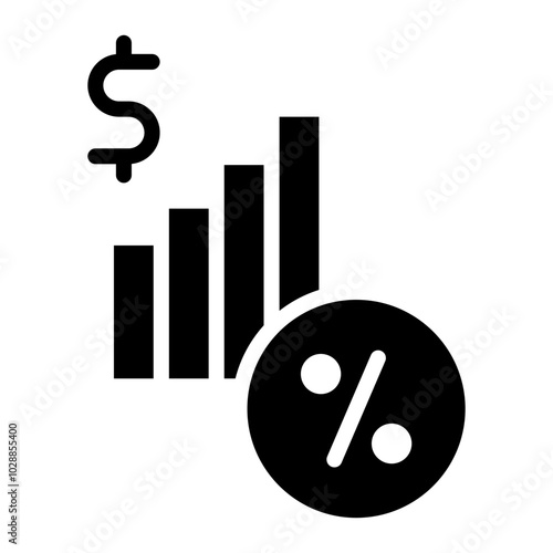 Interest Rate icon vector image. Can be used for Loan.