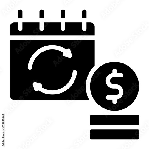 Repayment Schedule icon vector image. Can be used for Loan.