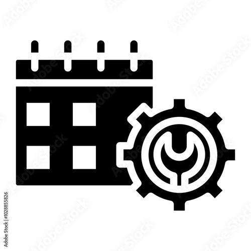 Maintenance Schedule icon vector image. Can be used for Operations Management.