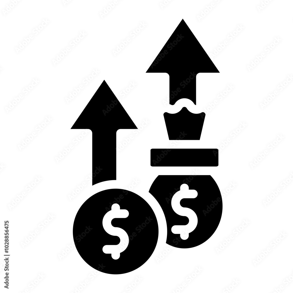 Income Growth icon vector image. Can be used for Freelancer. Income Growth icon vector image. Can be used for Freelancer.