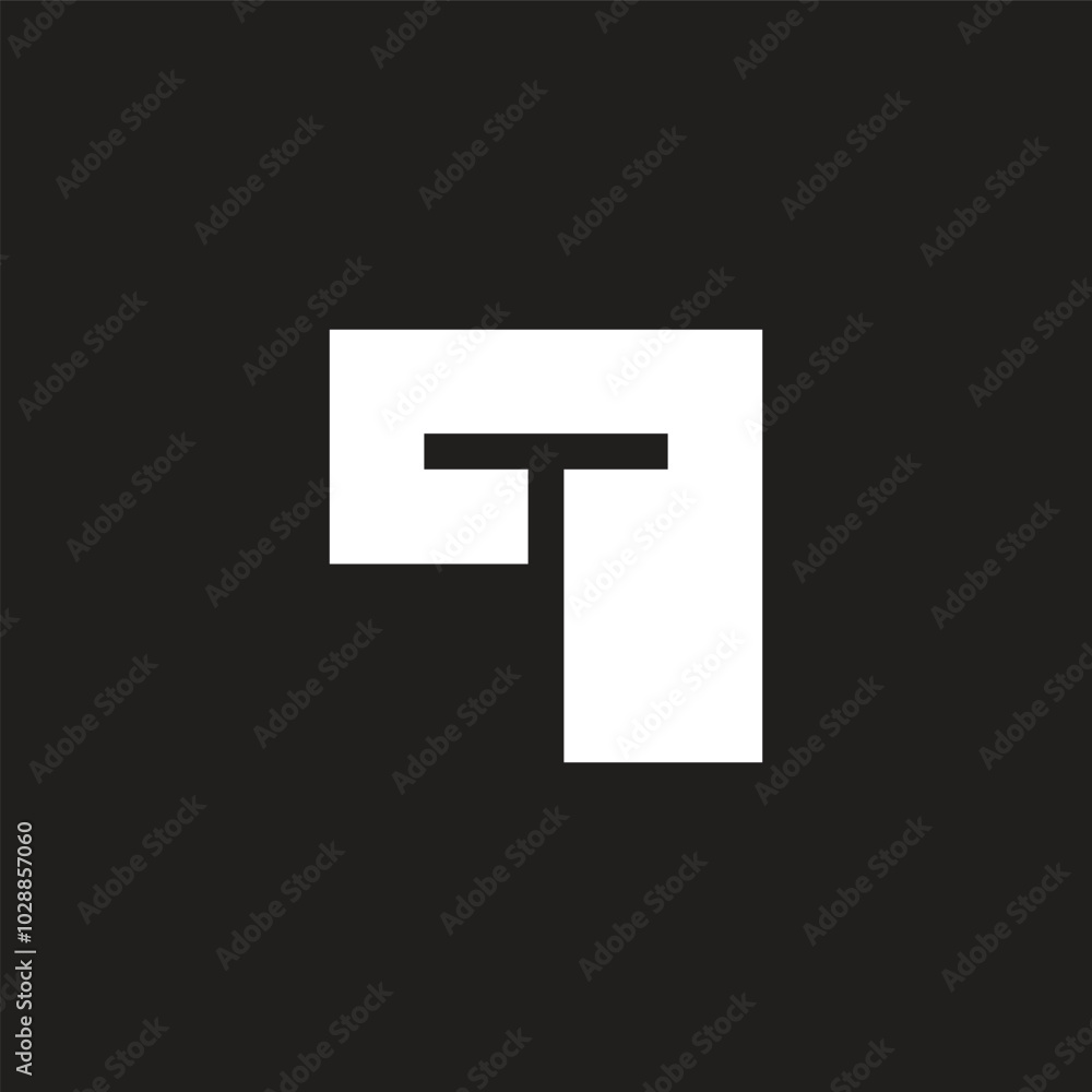 letter qt simple negative sapce logo vector letter qt simple negative sapce logo vector