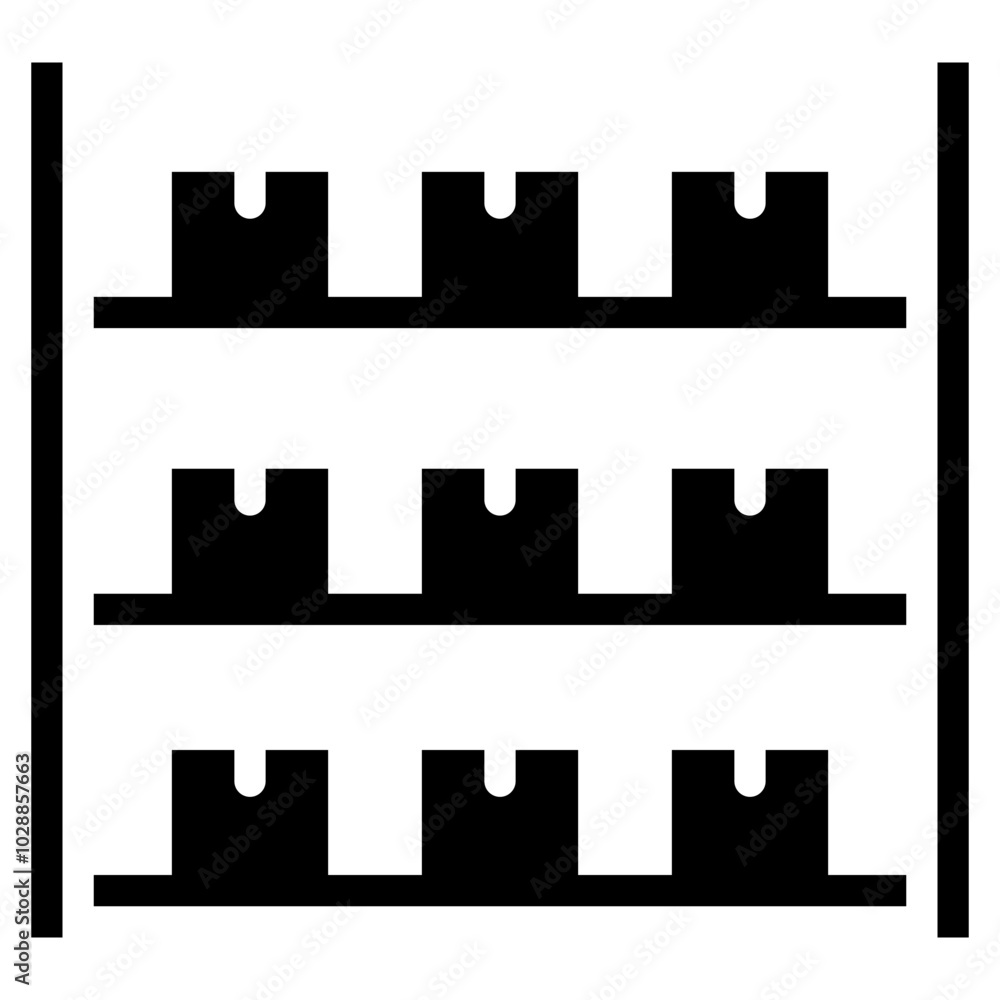 Storage Rack icon vector image. Can be used for Manufacturing and Distribution. Storage Rack icon vector image. Can be used for Manufacturing and Distribution.