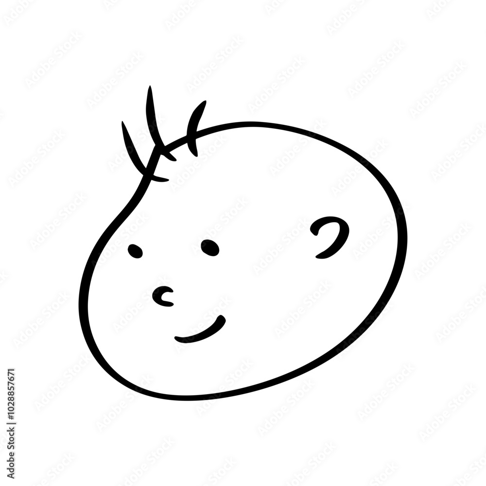 Obraz premium cute cartoon face