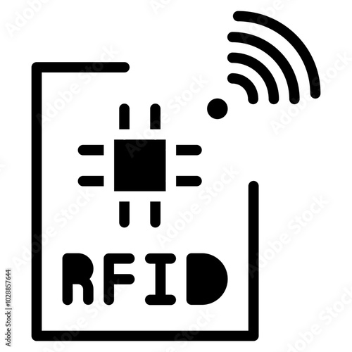 RFID Tag icon vector image. Can be used for Manufacturing and Distribution.