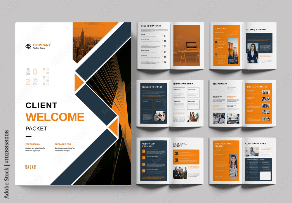 Packet Layout Design Client Welcome Packet Template Layout Stock Template | Adobe Stock