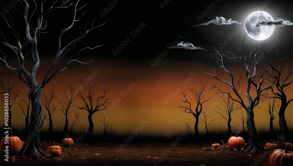 Halloween Pumpkin Field with Full Moon
Halloween Pumpkin Field with Full Moon