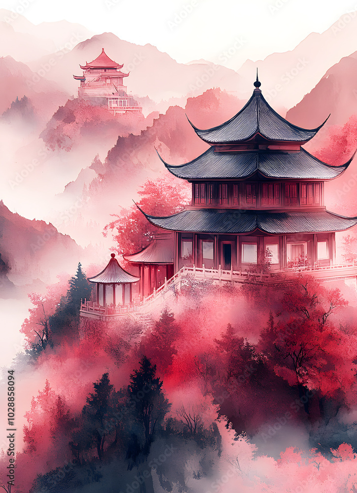 Chinese-Style Background with a Pink Sky and White Clouds, Featuring Traditional Elements and Subtle Gradient Colors that Create a Dreamy and Elegant Atmosphere.
Chinese-Style Background with a Pink Sky and White Clouds, Featuring Traditional Elements and Subtle Gradient Colors that Create a Dreamy and Elegant Atmosphere.