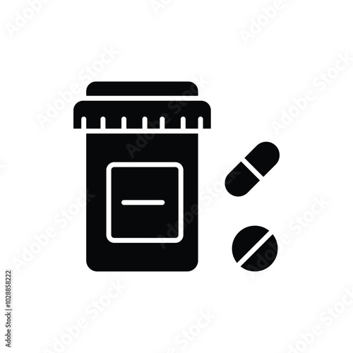 Prescription bottle icon isolated. high quality linear icon set for app, and web design. Vector illustration.