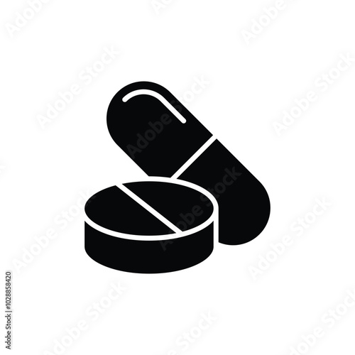 Pills icon vector for web and mobile app. capsule icon. Drug sign and symbol.
