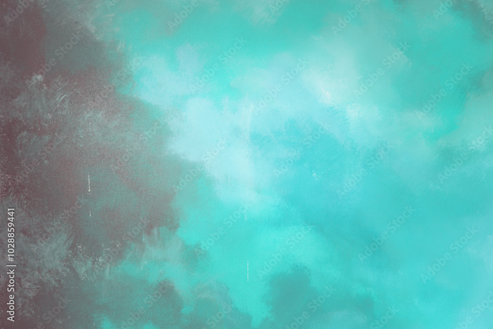 Abstract Brush Stroke Painting with Shades of Blue, Purple, and Green. Abstract Brush Stroke Painting with Shades of Blue, Purple, and Green.