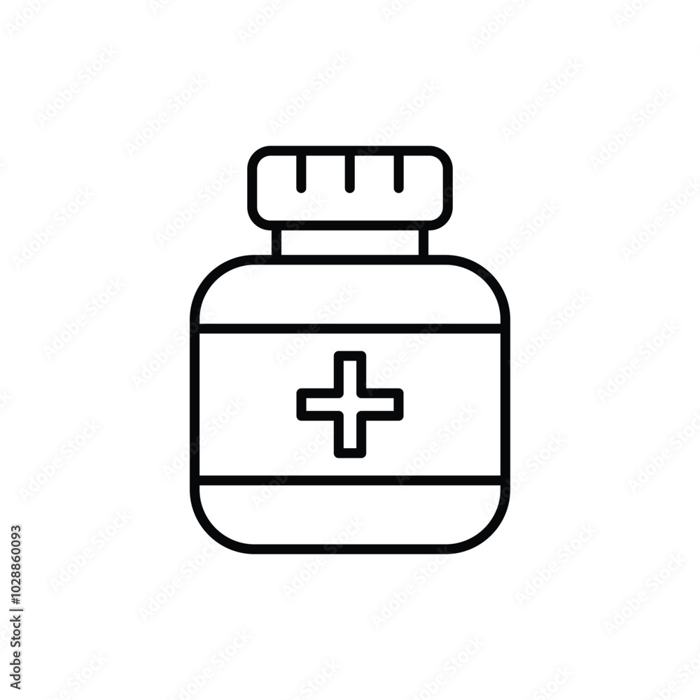 Medicine pill icon. simple design for graphics, logos, websites, social media, UI, mobile apps. Bottle with a medical cross. Medicine pill icon. simple design for graphics, logos, websites, social media, UI, mobile apps. Bottle with a medical cross.