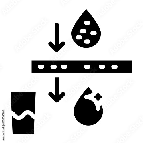 Desalination icon vector image. Can be used for Water Treatment.