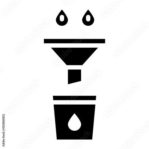Filtration icon vector image. Can be used for Water Treatment.