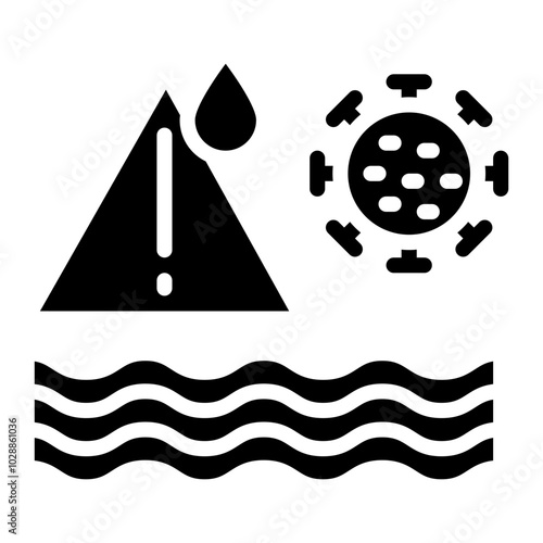 Hazardous Waste icon vector image. Can be used for Water Treatment.