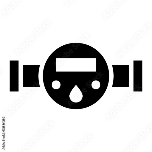 Water Meter icon vector image. Can be used for Water Treatment.