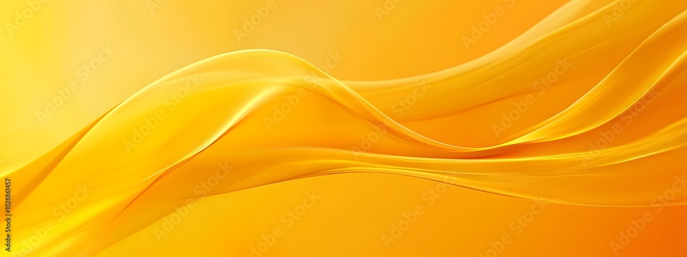 Fototapeta premium Simple yellow background, simple lines, simple curves, orange gradient, soft light