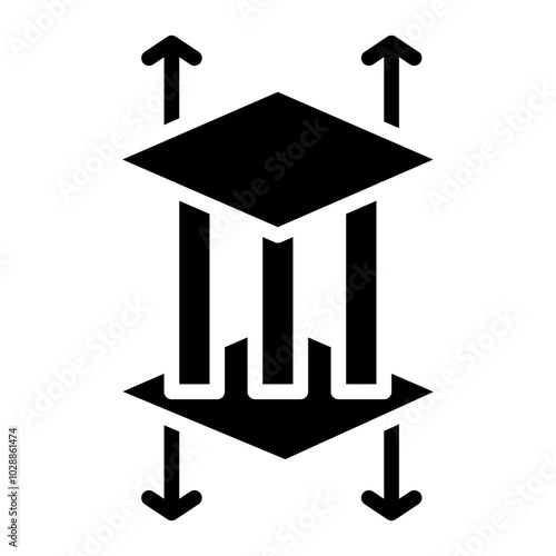 Layer Adhesion icon vector image. Can be used for Additive Maufacturing.