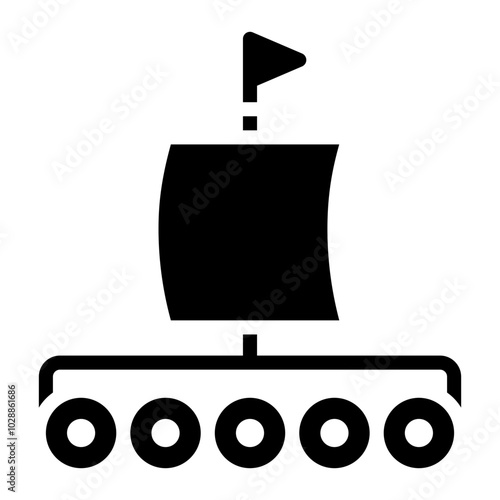 Raft icon vector image. Can be used for Additive Maufacturing.