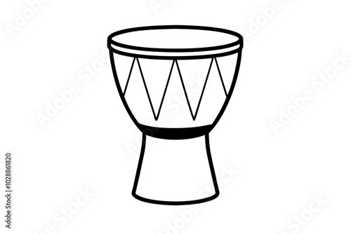 Djembe vector silhouette | vector silhouette illustration on white background