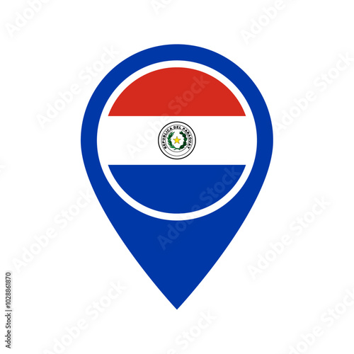 Paraguay flag location icon
