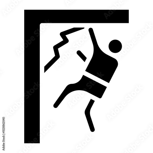 Free Solo icon vector image. Can be used for Rock Climbing.