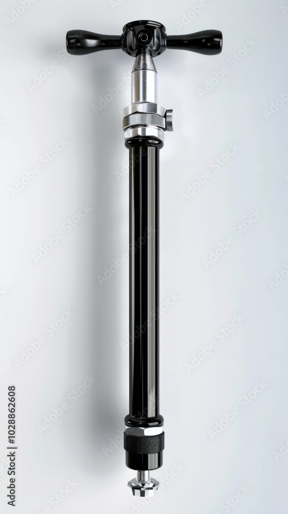Bicycle pump on white background, 4K hyperrealistic photo Bicycle pump on white background, 4K hyperrealistic photo