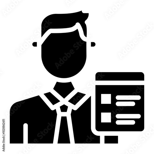 Recruiter icon vector image. Can be used for Job Fair.
