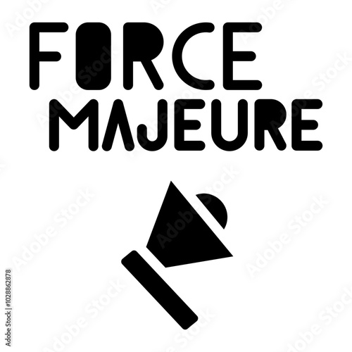 Force Majeure icon vector image. Can be used for Business Risks.