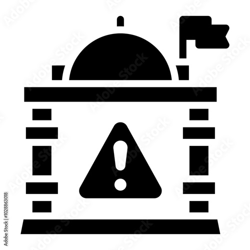Political Instability icon vector image. Can be used for Business Risks.