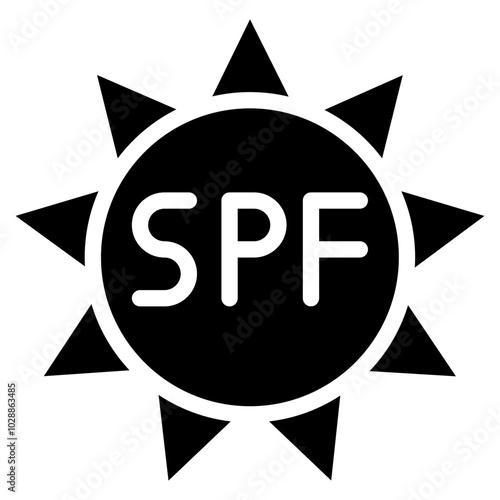 SPF icon vector image. Can be used for Sun Protection.