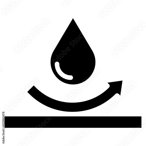 Sweat resistant icon vector image. Can be used for Sun Protection.