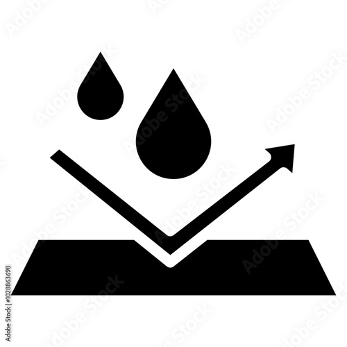Water resistant icon vector image. Can be used for Sun Protection.