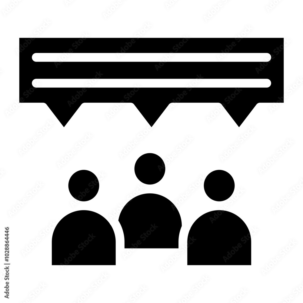Discussion icon vector image. Can be used for Business Meeting. Discussion icon vector image. Can be used for Business Meeting.