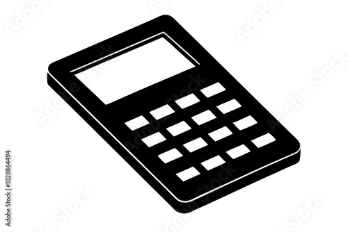 Pocket calculator vector | vector silhouette illustration on white background