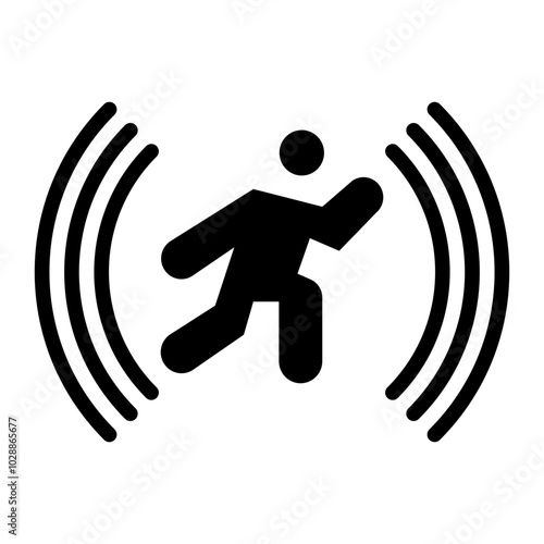 Motion Sensor icon vector image. Can be used for Sensors.