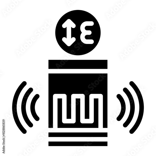 Strain Gauge Sensor icon vector image. Can be used for Sensors.