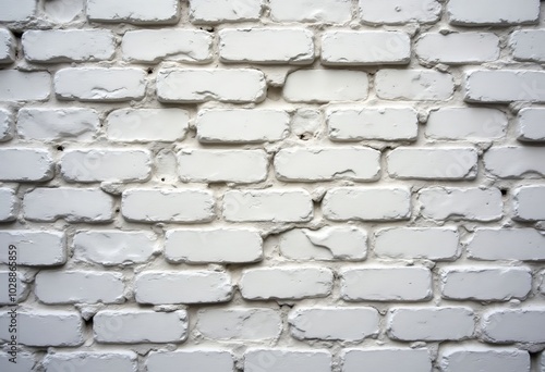 White Brick Wall Texture .