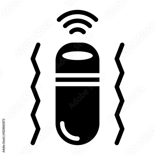 Vibration Sensor icon vector image. Can be used for Sensors.