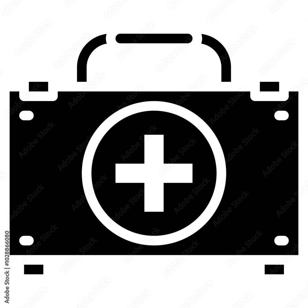 First Aid Kit icon vector image. Can be used for Physical Wellbeing. First Aid Kit icon vector image. Can be used for Physical Wellbeing.