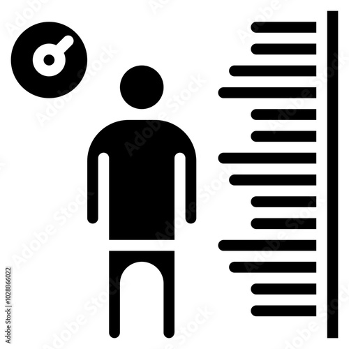 Body Mass Index icon vector image. Can be used for Physical Wellbeing.