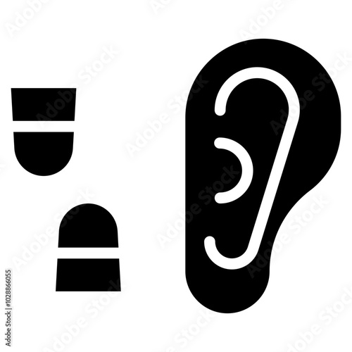 Earplugs icon vector image. Can be used for Physical Wellbeing.