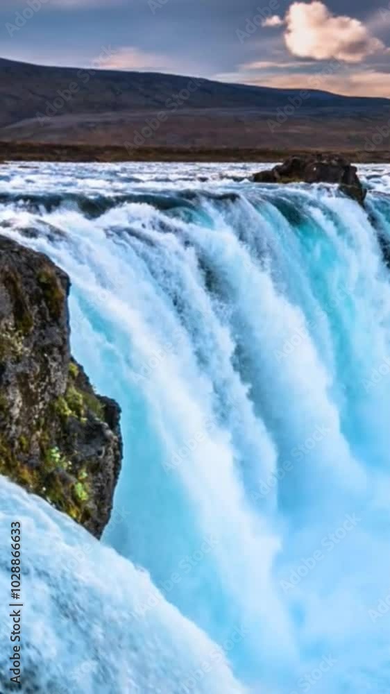 Beautiful nature scene, waterfall mountain. Water is falling down from above. Nature river waterfall forest. Paradise, greenery environment. Travel concept. Beautiful nature scene, waterfall mountain. Water is falling down from above. Nature river waterfall forest. Paradise, greenery environment. Travel concept.