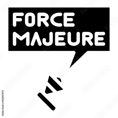 Force Majeure icon vector image. Can be used for Business Disruption.