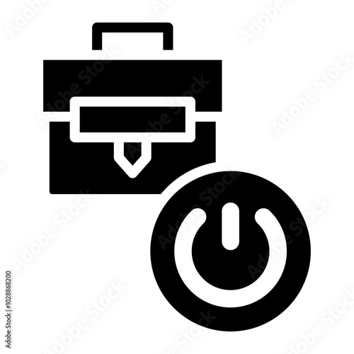 Shutdown icon vector image. Can be used for Business Disruption.