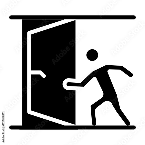 Escape icon vector image. Can be used for World Refugee Day.